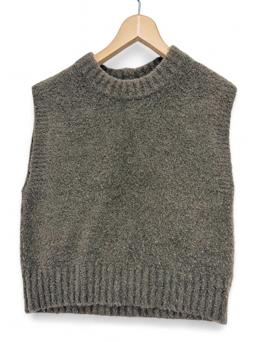 Madewell Fuzzy Knit Sweater Vest XXS Brown
